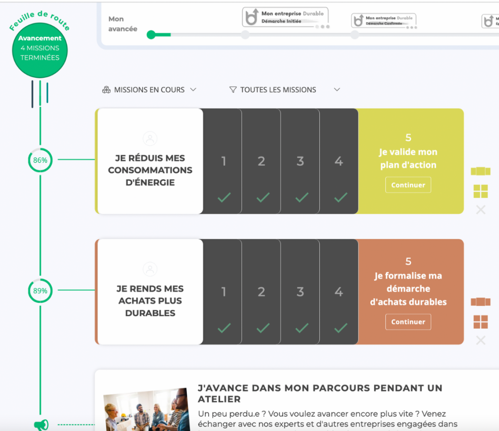 Visuel de la plateforme Mon Entreprise Durable